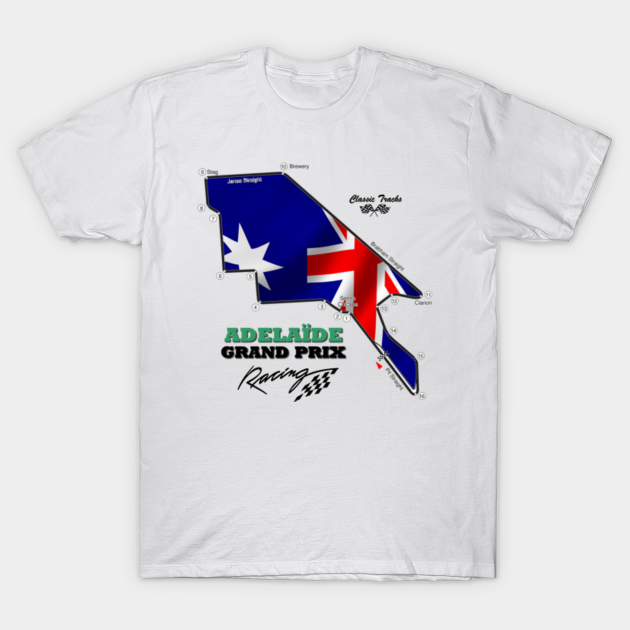 Adelaïde F1 Grand Prix Racing Track Adelaide Circuit TShirt